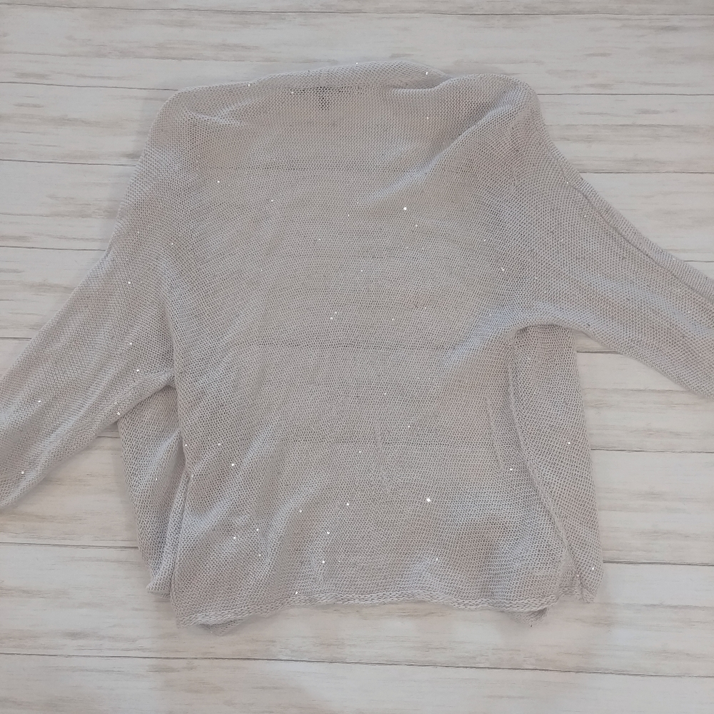 Eileen Fisher Sequin Open Front Cardigan - image 3